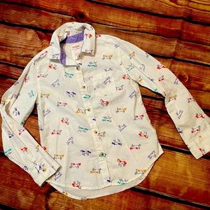 Cat and Jack size 7-8 girls button up shirt